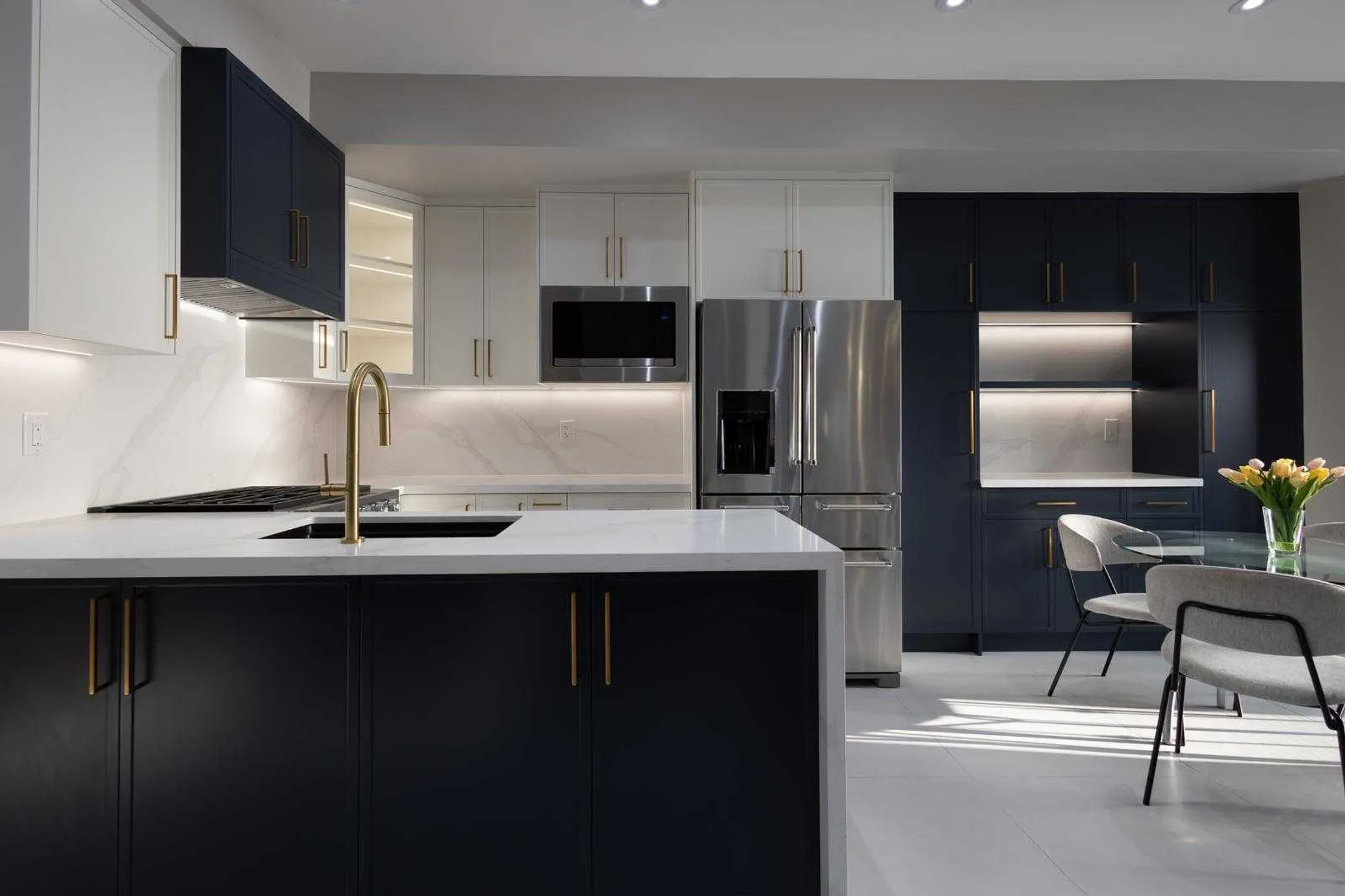 Modern kitchen renovation project in Toronto GTA featuring custom cabinetry and premium finishes