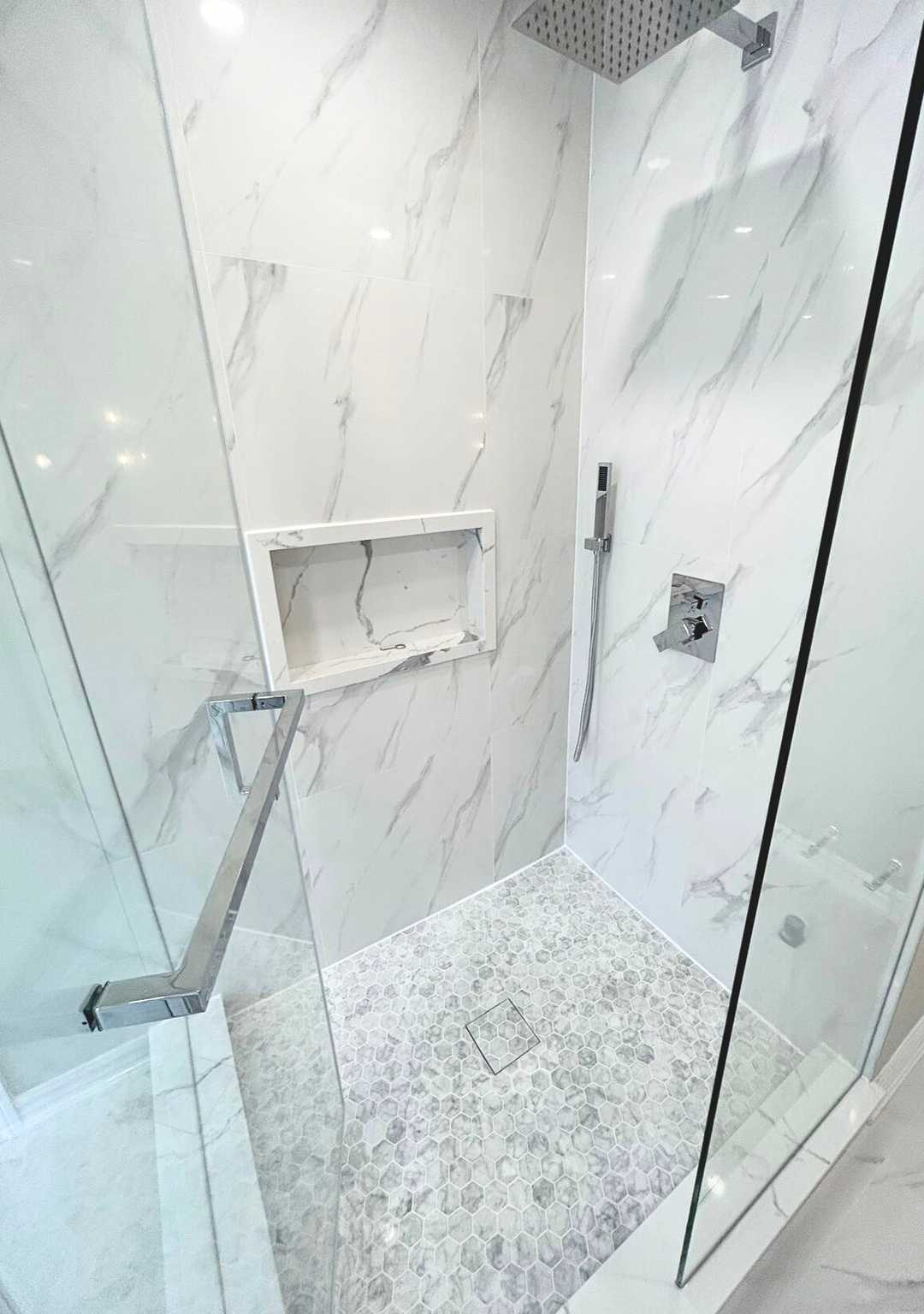 2 bathroom-customisable shower niche /shelve with built in bench - Image 5